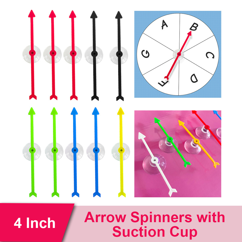 

4 Inch Plastic Arrow Spinners Game Spinner Suction Cup Board Arrow Toys For School Party Home Learning Toys Usingboard Spinner