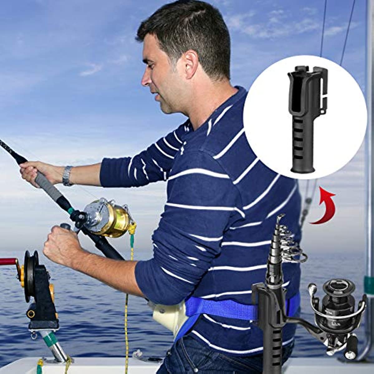 Wall Mounted Thicken Fishing Rod Holder Adjustable 12 - Temu