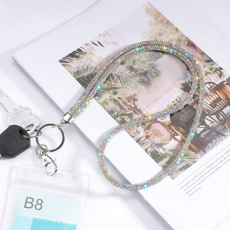 1pc Retractable ID Badge Holder with Lanyard, Stretchable Buckle Lanyard, Card Holder Strap, Colorful Neck Lanyard,Temu