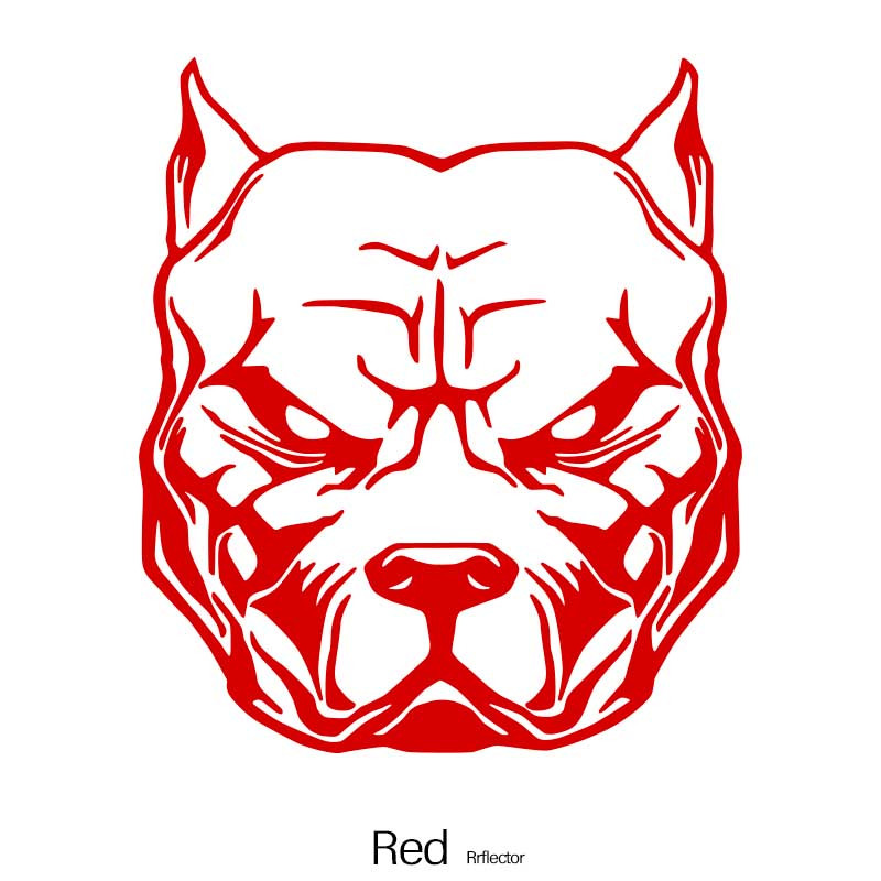 Vinilo coche perro tribal con ojos rojos - TenVinilo