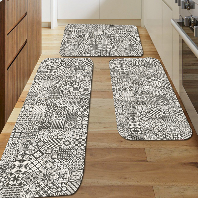 Non-slip Moroccan Rugs, Non-slip Oil-proof Floor Mat, Waterproof Runner Rug,  Dirt-resistant Floor Mat, Machine Washable, Kitchen Living Room Laundry  Bathroom Water-absorbing Floor Mat Set - Temu