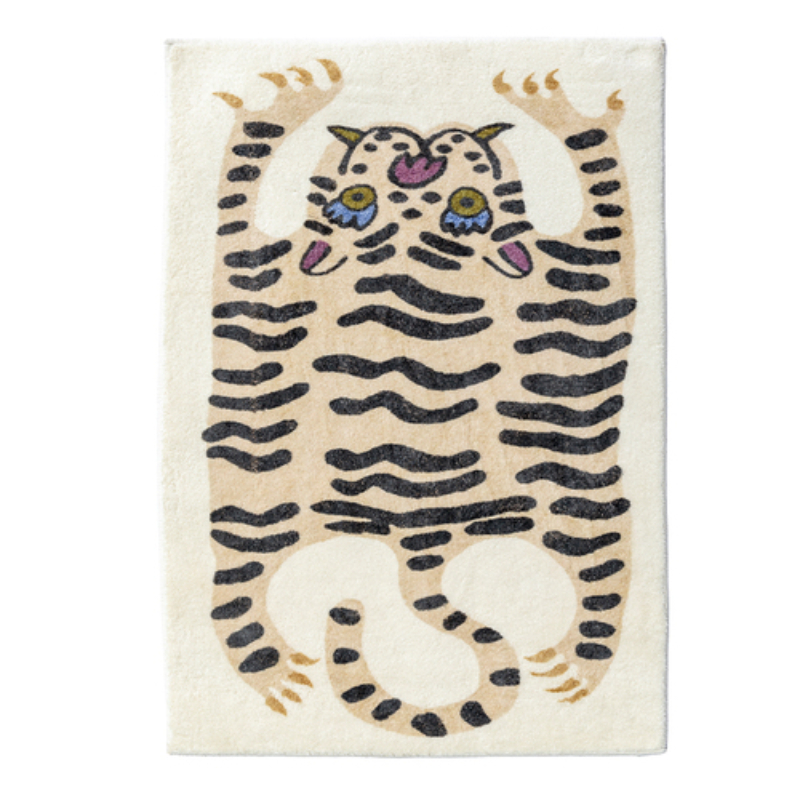 Human Made Rug Cartoon Tiger Lounge Rug Human Made Tiger Irregular Carpet  Luxury Bedroom Bedside Carpet Living Room Home Decor