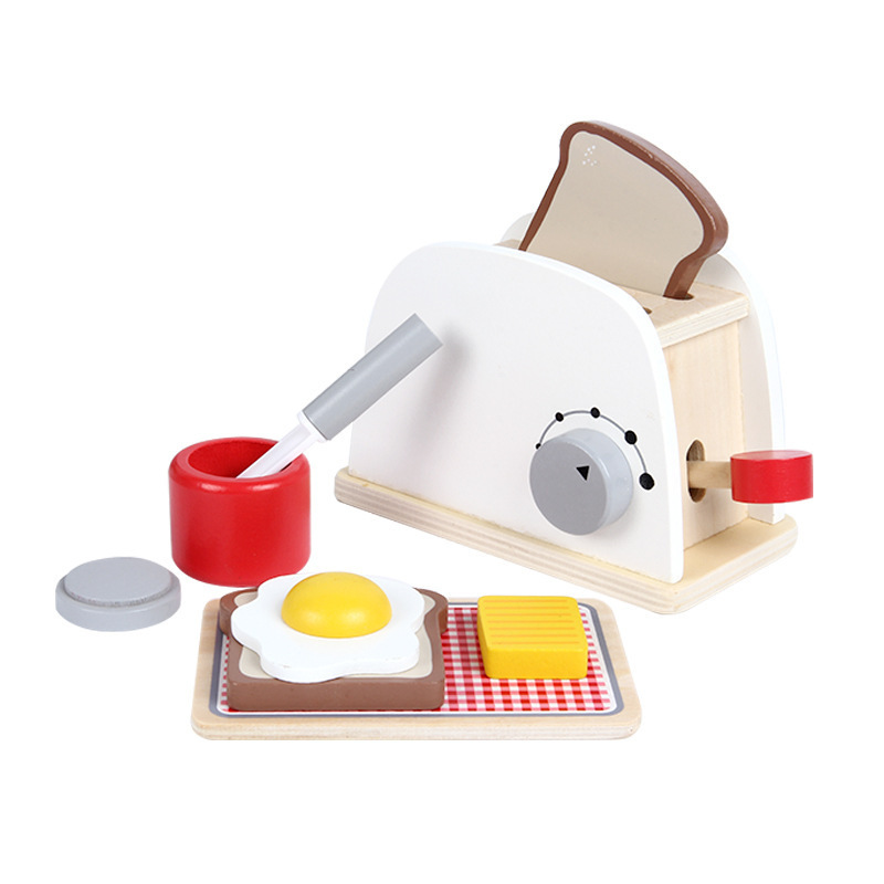 Childrens Play House Simulation Bread Machine Boy And Girl Mixer Cooking  Kitchen Toy Wooden, Save Money On Temu