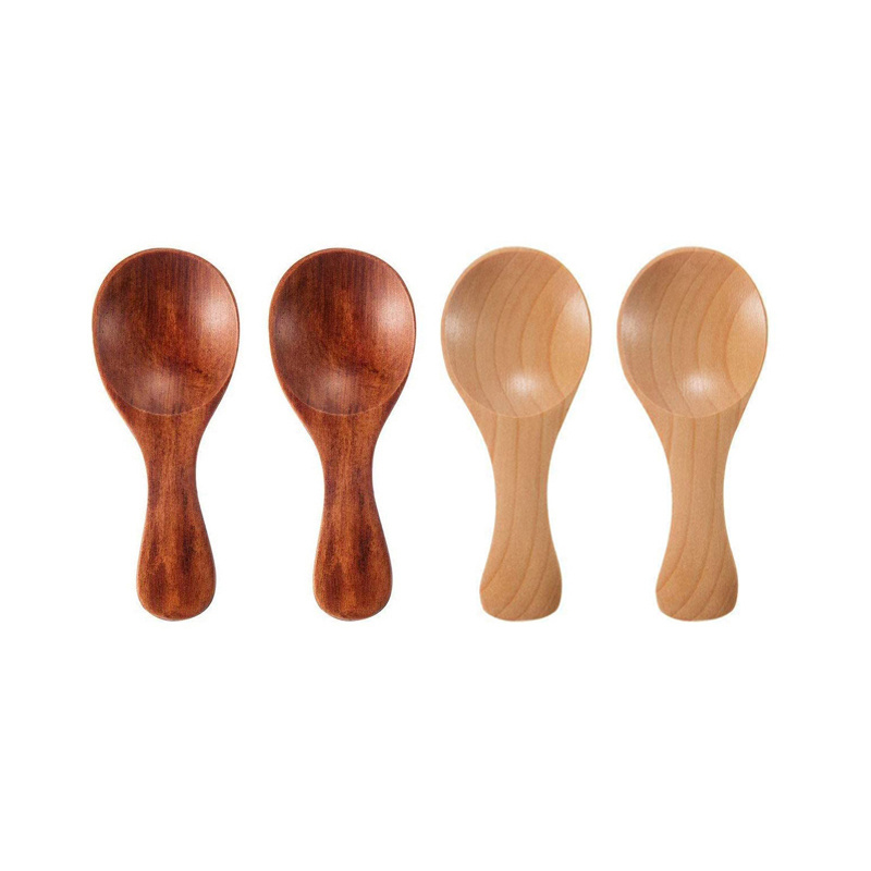 4Pcs Wooden Measuring Spoon Set Kitchen Measuring Spoons Tea Coffee Scoop  Wood Sugar Spice Spoon Measuring