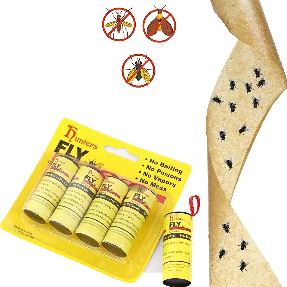 Fly trap adhesive strips Fly catcher glue rolls, fly tape against