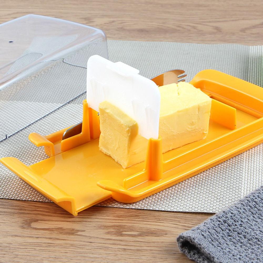 Boîte à beurre, boîte à beurre, boîte à beurre, récipient en plastique,  récipient en plastique, avec couvercle et cutter pour réfrigérateur :  : Cuisine et Maison