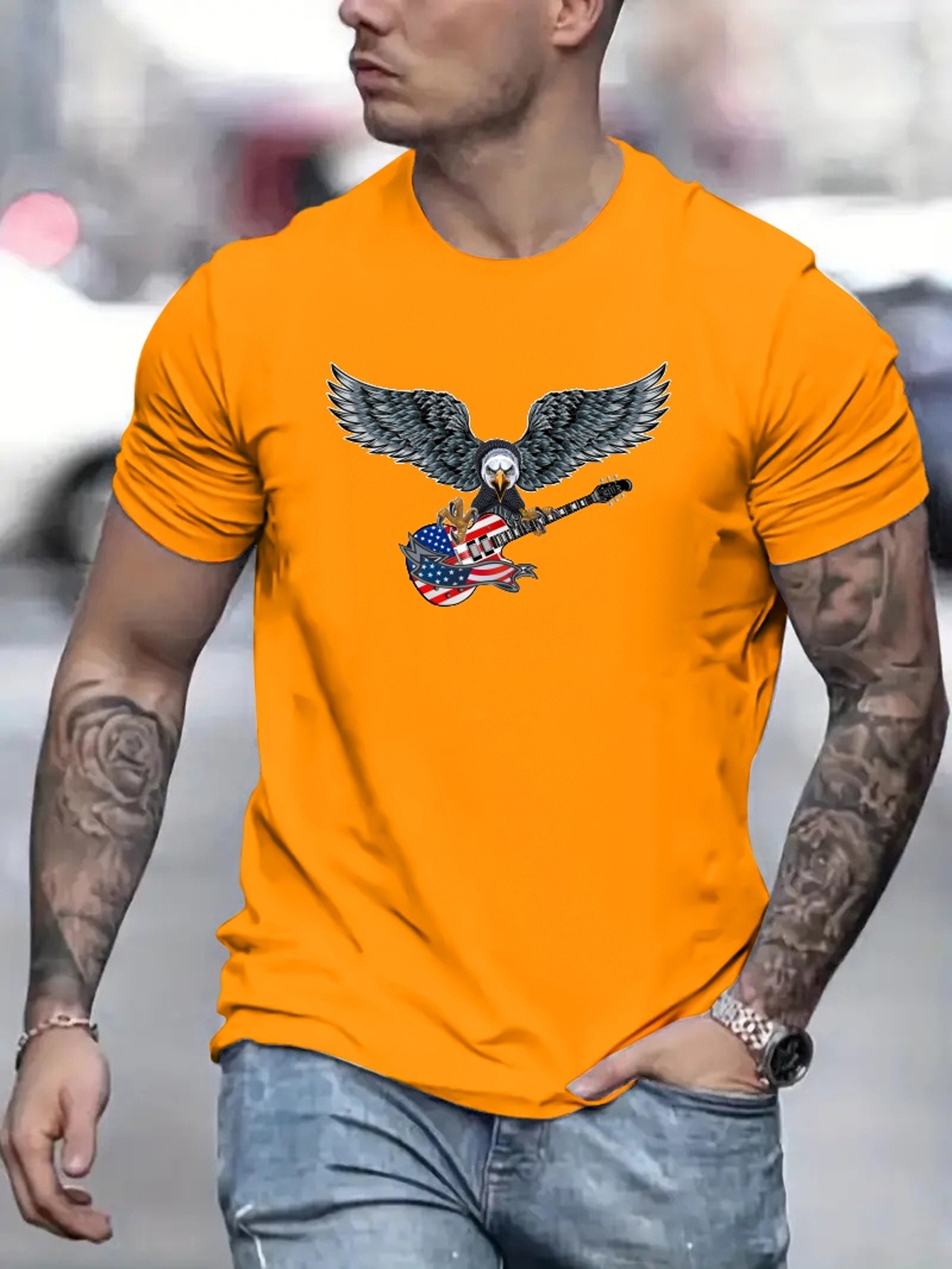 Logo T-Shirt Men's Fender Eagle Crewneck Graphic T Shirt
