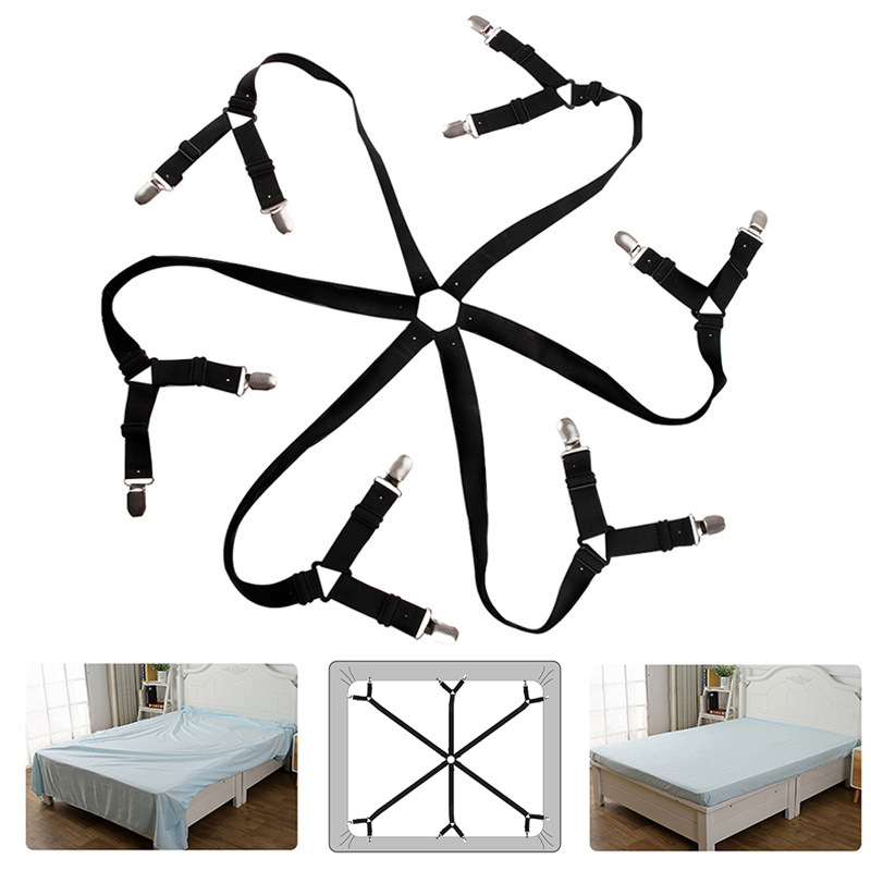 6heads Bedsheet Holder, Elastic Bed Sheet Clip, Adjustable Bed Sheet  Grippers For Bedroom Bedding Supplies - Temu