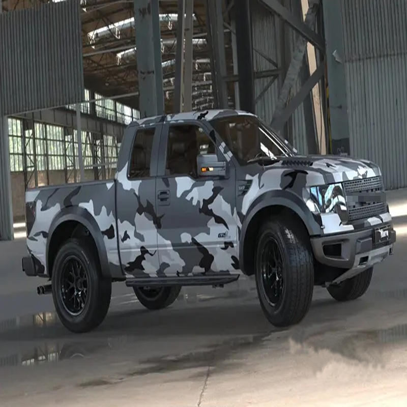 transform your vehicle with arctic snow camo vinyl film car wrap