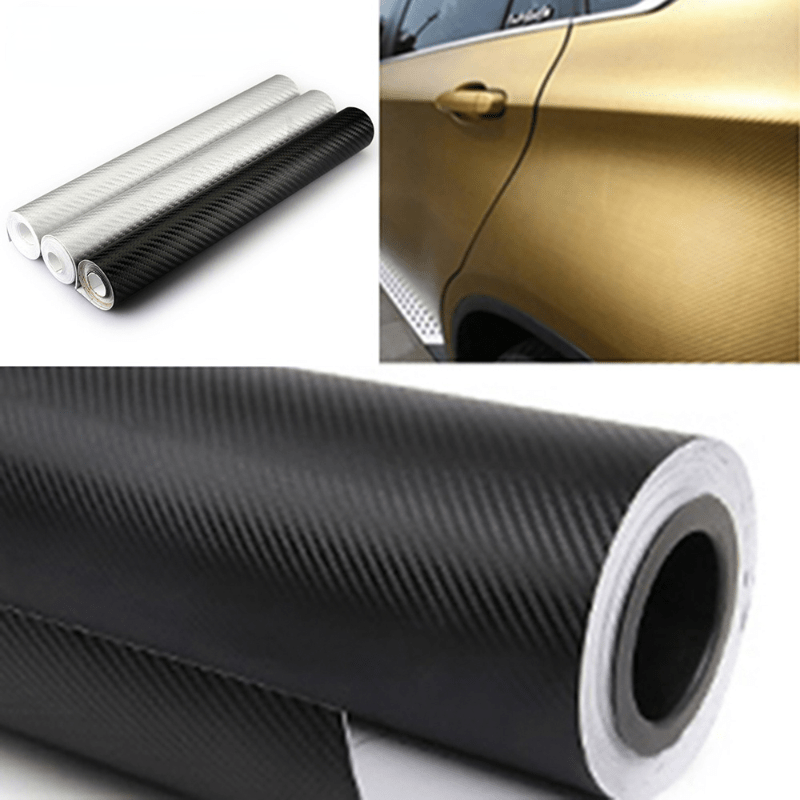 Comprar Película de vinilo de fibra de carbono 3D, pegatinas para coche,  envoltura de estilo impermeable para coche, decoración detallada para  vehículos