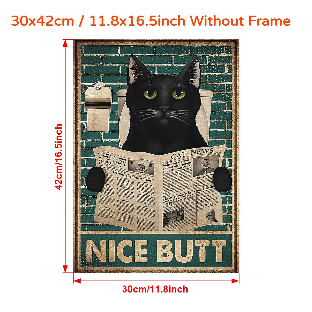 Retro Poster Canvas Painting Print Funny Animal Poster Black Cat Watching  Newspaper Poster Nice Butt Wall Art Home Decor Room Decor Canvas Poster No  Frame, Halloween Decoration - Temu United Arab Emirates