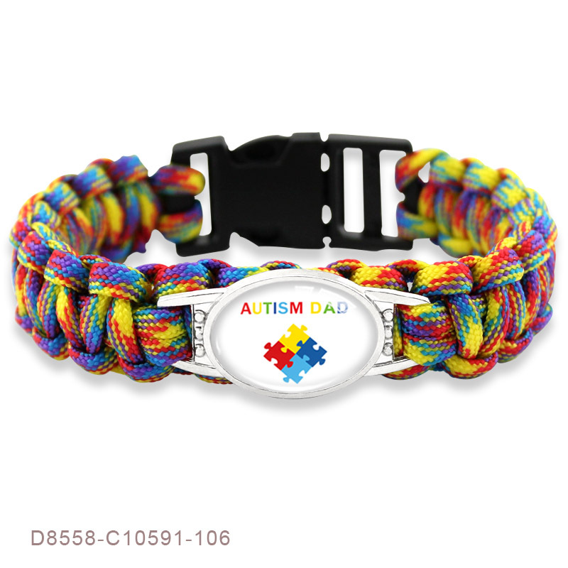 Autism Puzzle Pieces Awareness Paracord Rope Braided - Temu Canada