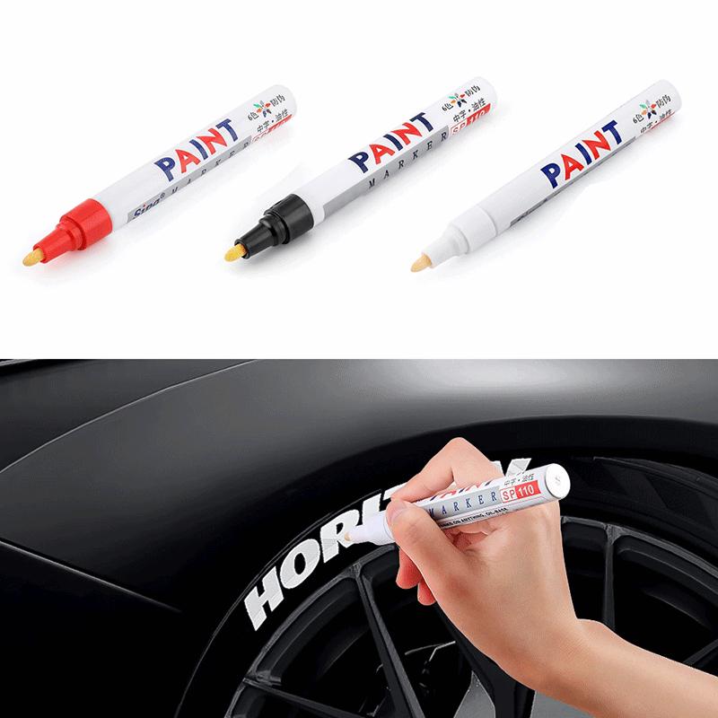 12pcs/set White Waterproof Rubber Permanent Paint Marker Pen Car Tyre Tread  Environmental Tire Painting - AliExpress