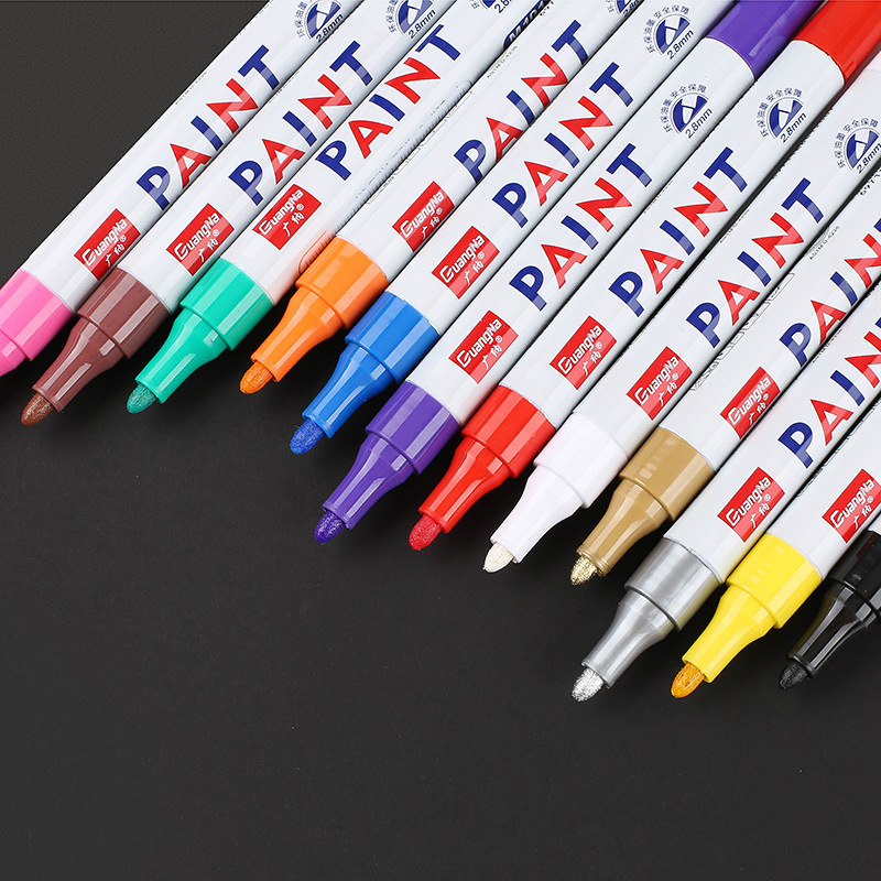 Colorful Waterproof Pen Car Tyre Tire Tread CD Metal Permanent Paint markers  Graffiti Oily Marker Pen Car Styling