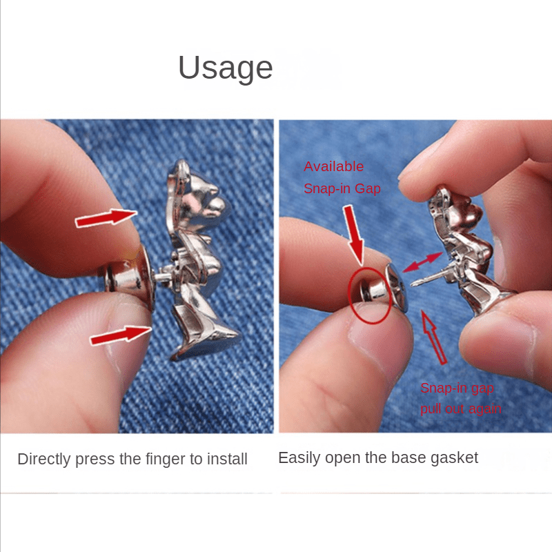 Cute Bear Button Pin Jeans, Seamless Fit, No Tools, Instant Pants Waist  Tighten Belt, Adjustable Jeans Button Pin, Suitable For Loose Jeans Button  Replacement Trouser Press Suitable For Belt Buckle, Ideal Choice