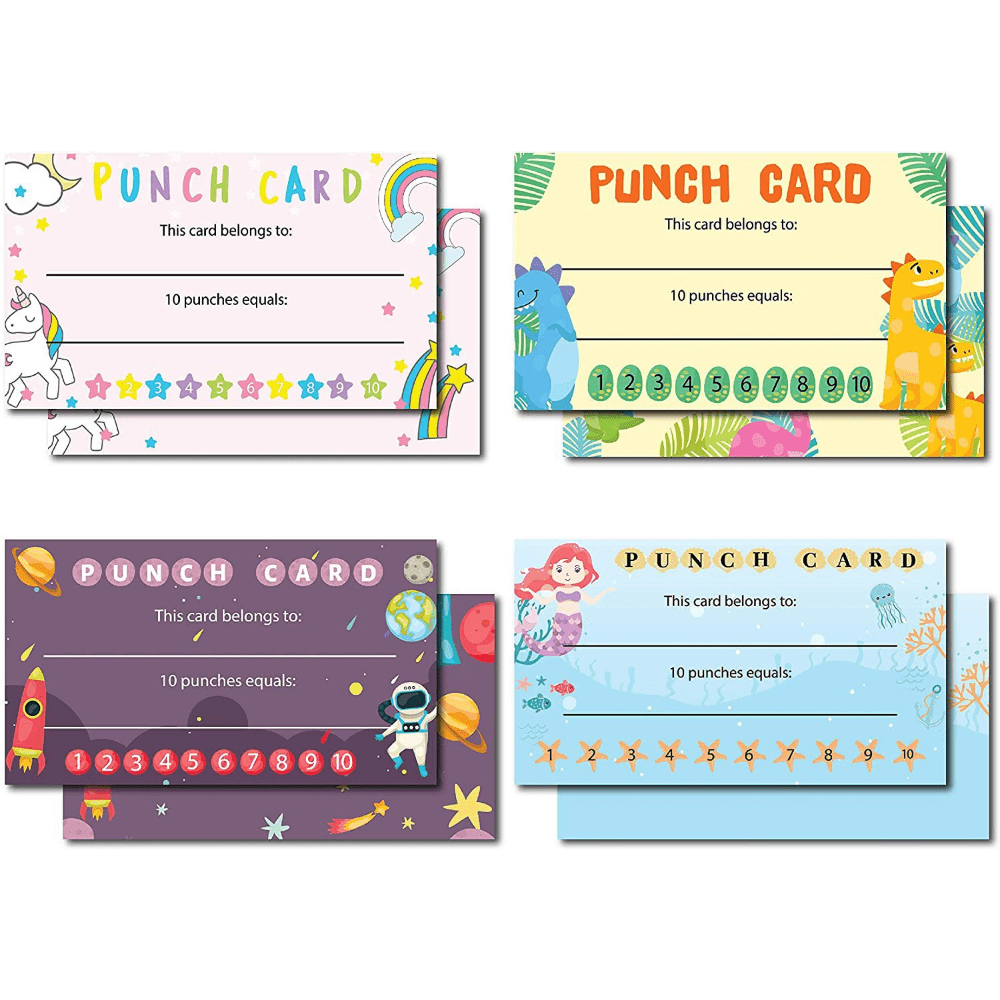 Motivational Dinosaur Punch Cards For Kids Rewards - Temu