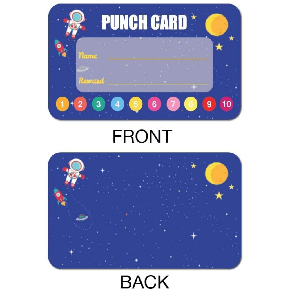 50Pcs/Set Kids Reward Cards Cartoon Animals Punch Cards for Children Cute  Bee Designs for Classroom Home Motivational Encourage