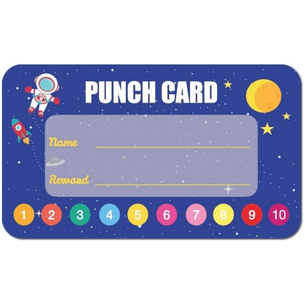 50/100pcs Punch Cards, My Reward Cards For Classroom Student, Home Behavior  Incentive For Children, Loyalty Cards For Business Flower Punch Cards