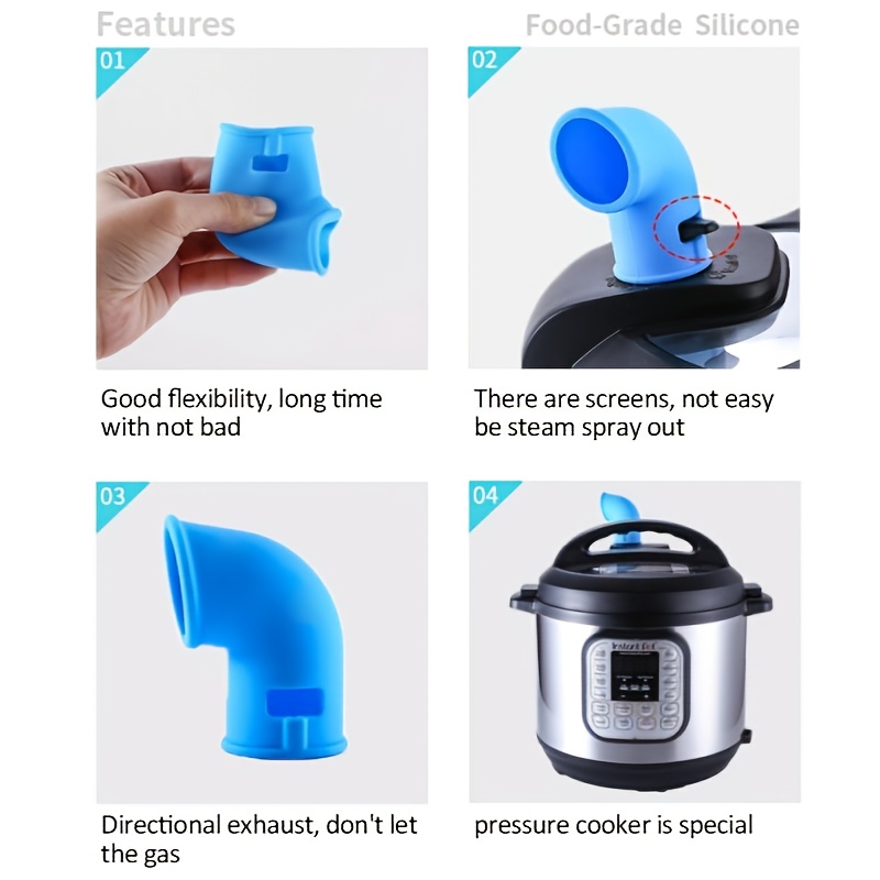 Silicone Steam Diverter Accessory For Pressure Cooker Steam, Release  Accessory, 360 Rotating Kitchen Instant Pot Silicone Release Pipe - Temu