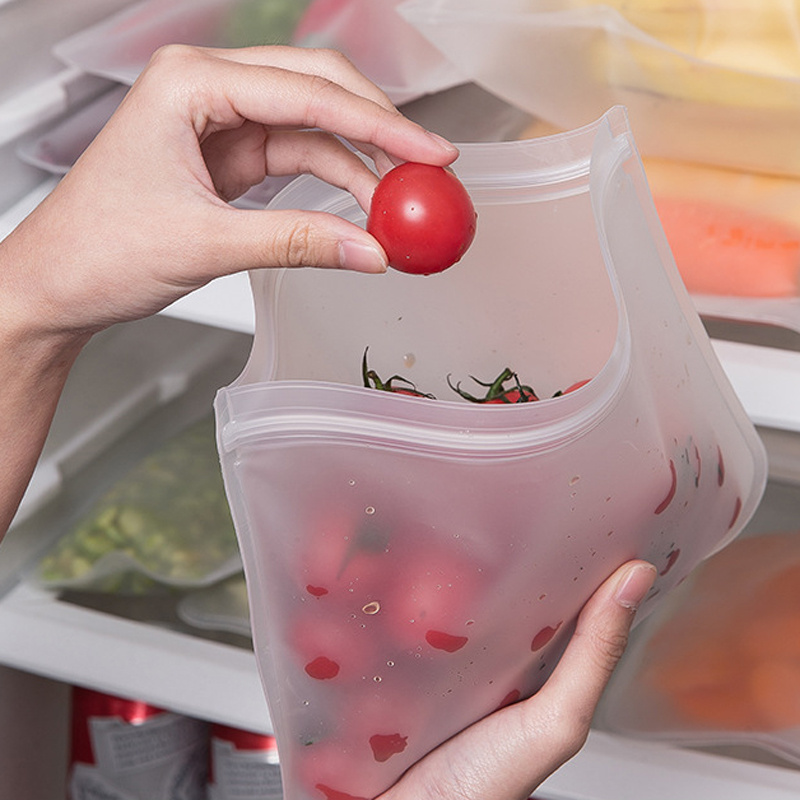Reusable Food Storage Bag Fresh-keeping Leak Proof Freezer Bag