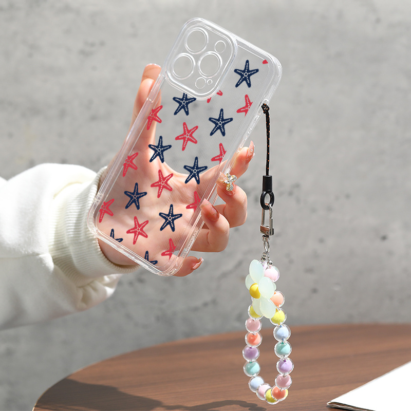 Seahorse Star Phone Case With Lanyard For Iphone 14, 13, 12, 11