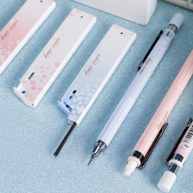 1 Mechanical Pencil Set 0.5 Cherry Mechanical Pencil Cute Fresh