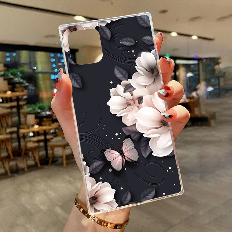 

Vibrant White Flowers Patterned Silicone Phone Case - Compatible With Iphone 14/13/12/11/xs/xr/x/8/7/6s/plus/pro Max/mini/se 2022