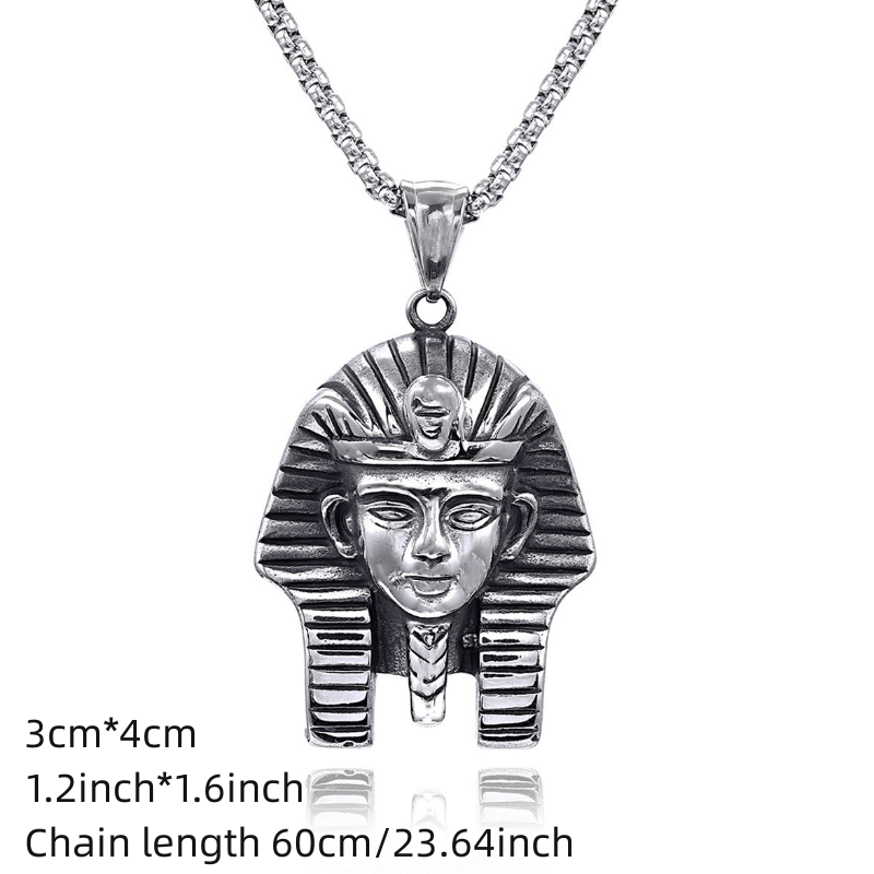 Hip Hop Ancient Egyptian Moissanite Pendant Necklace Chain Punk