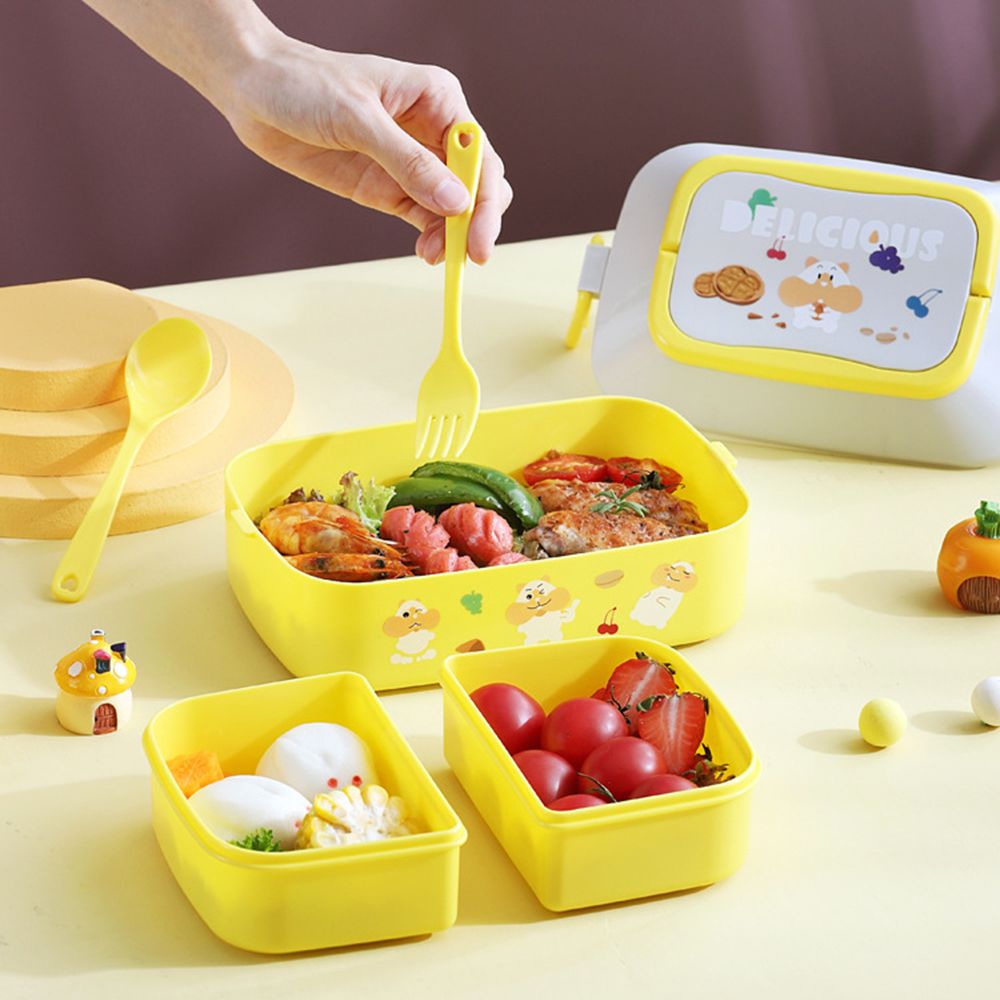 Cute Practical Bento Lunch Box For Kids Leakproof Lunch Fruit