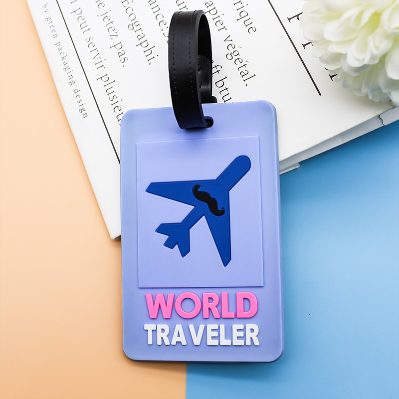 Cartoon Travel Luggage Tag, Creative Cardboard Name Tag, Suitcase
