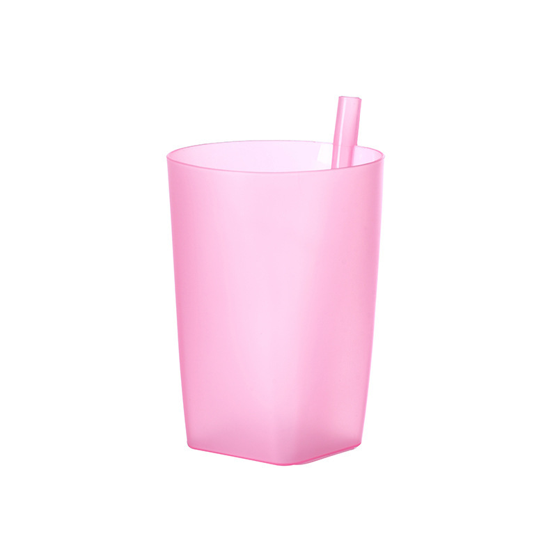 1PC Simple Wheat Straw Cup with Lid Cup Student Portable Tote