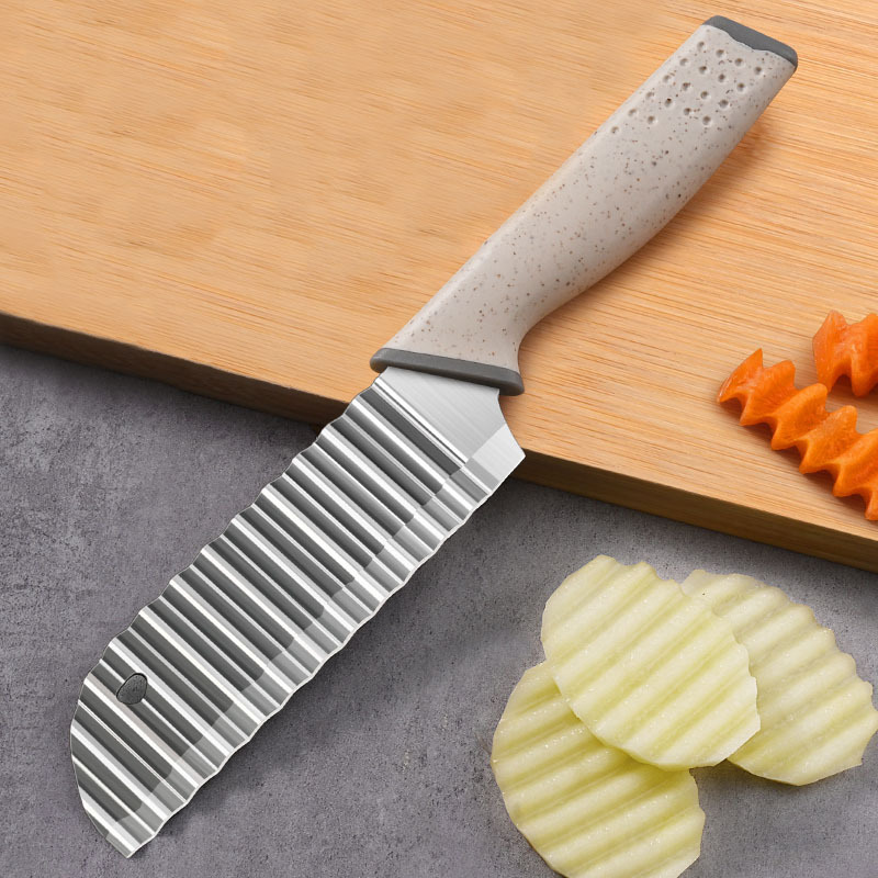 4pcs Crinkle Knife French Fries Slicer Vegetable Fruit Salad Corrugated  Cutter Multifunctional Corrugated Chopping Blade