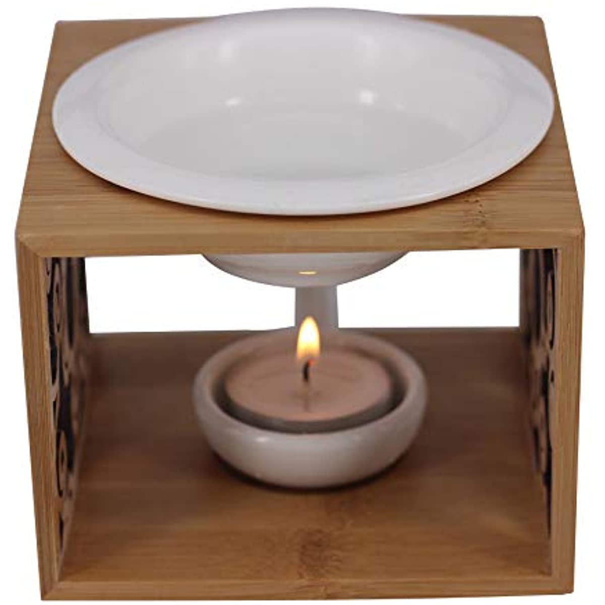 Ceramic Essential Burner Diffuser Floral Tea Light Holder Aromatherapy Warmer