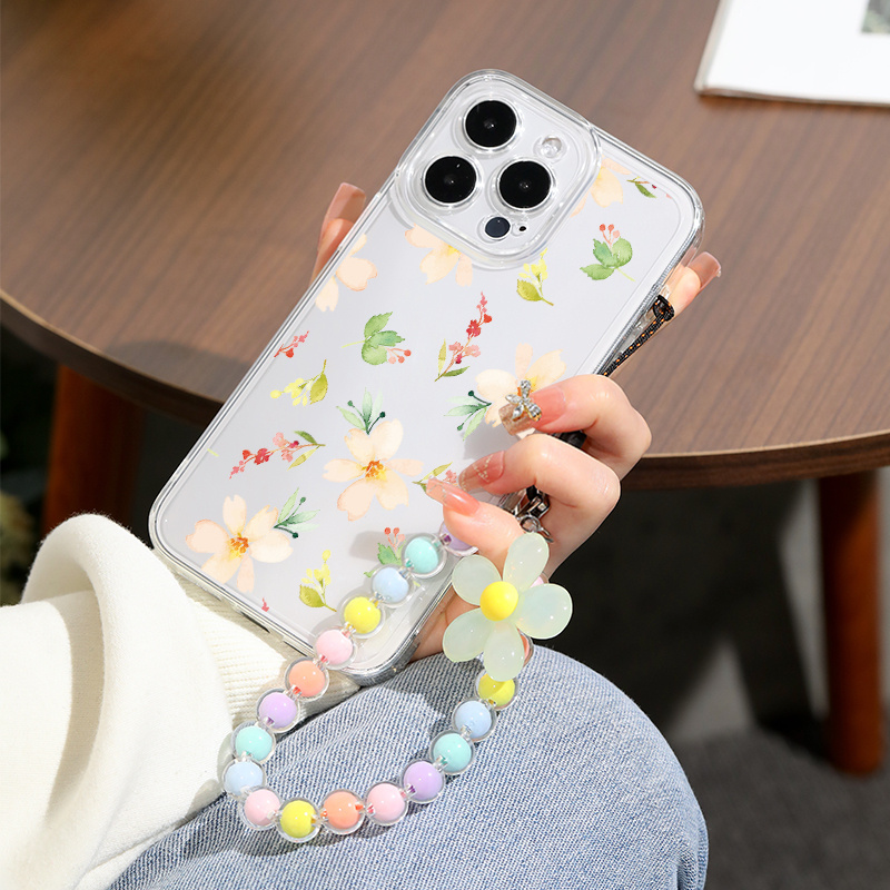 Funda Teléfono Gráfico Flores Hechas Silicona Iphone 14 Pro - Temu