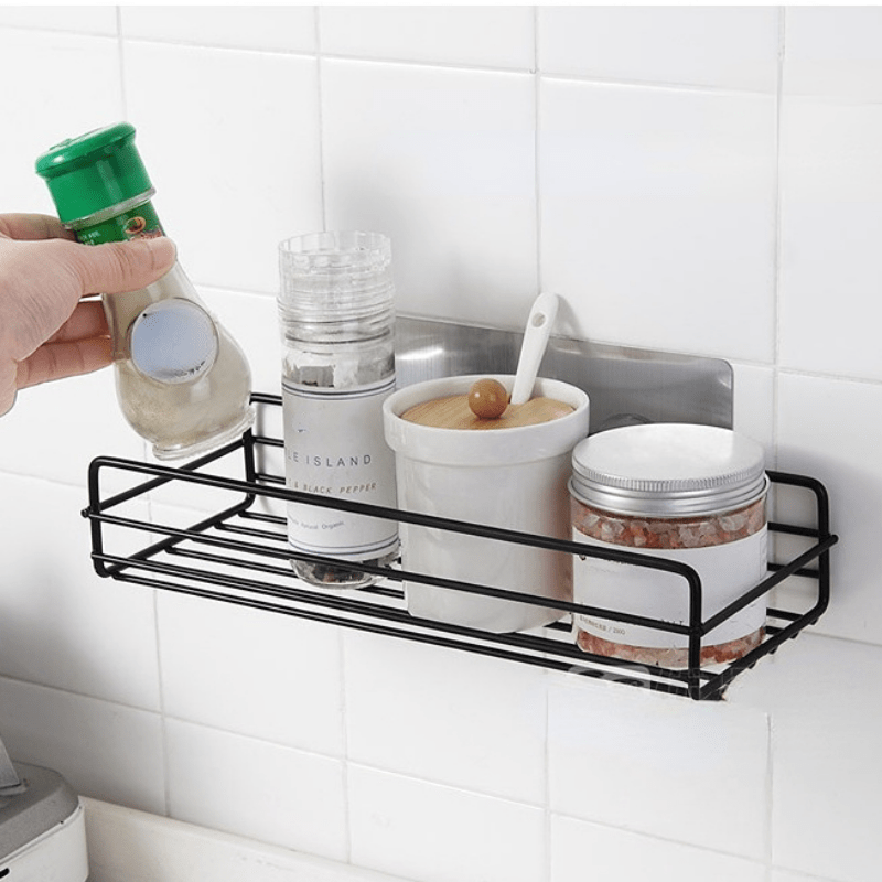 Rustproof Shower Caddy With Adhesive Backing - Traceless Installation,  Bathroom Storage Organizer For Shampoo, Conditioner, And More - Temu