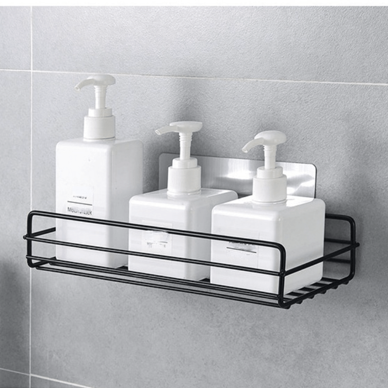 Rustproof Shower Caddy With Adhesive Backing - Traceless Installation,  Bathroom Storage Organizer For Shampoo, Conditioner, And More - Temu