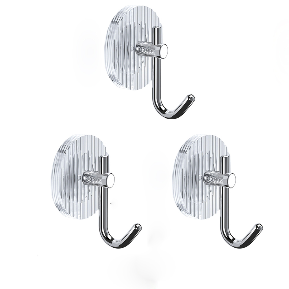 Adhesive Wall Hooks, Acrylic Shower Hooks For Hanging, Self-adhesive Hooks  Towel Holder, Bathroom Accessories - Temu