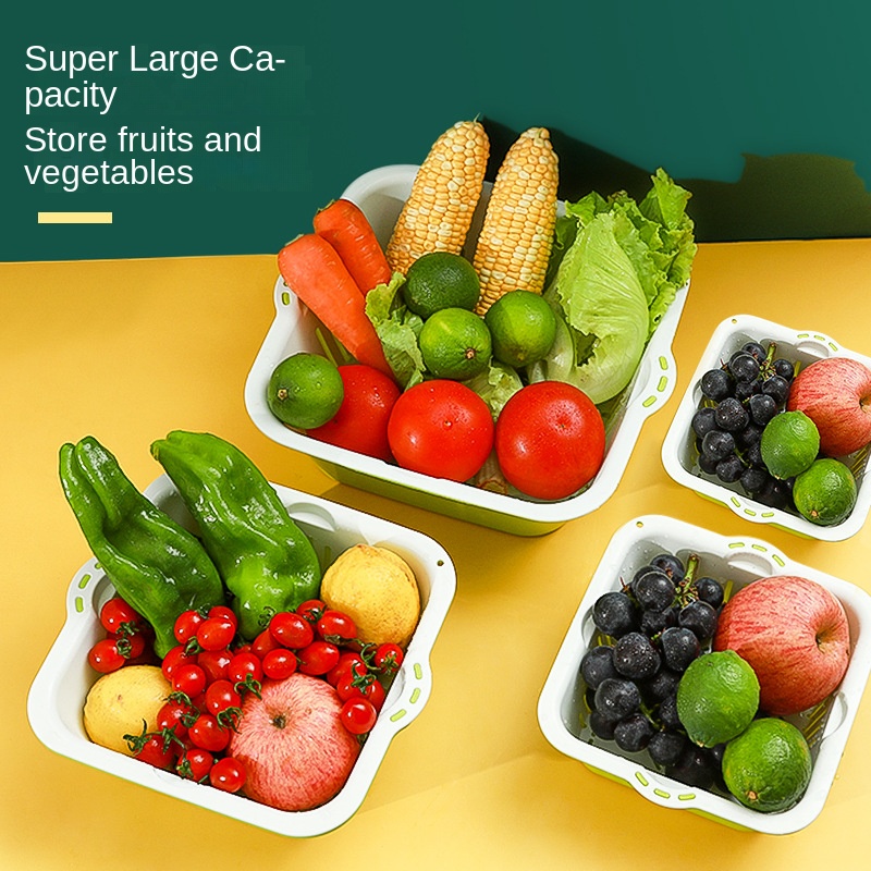 8pcs Multifunctional Vegetable Washing Basket And Fruit Storage