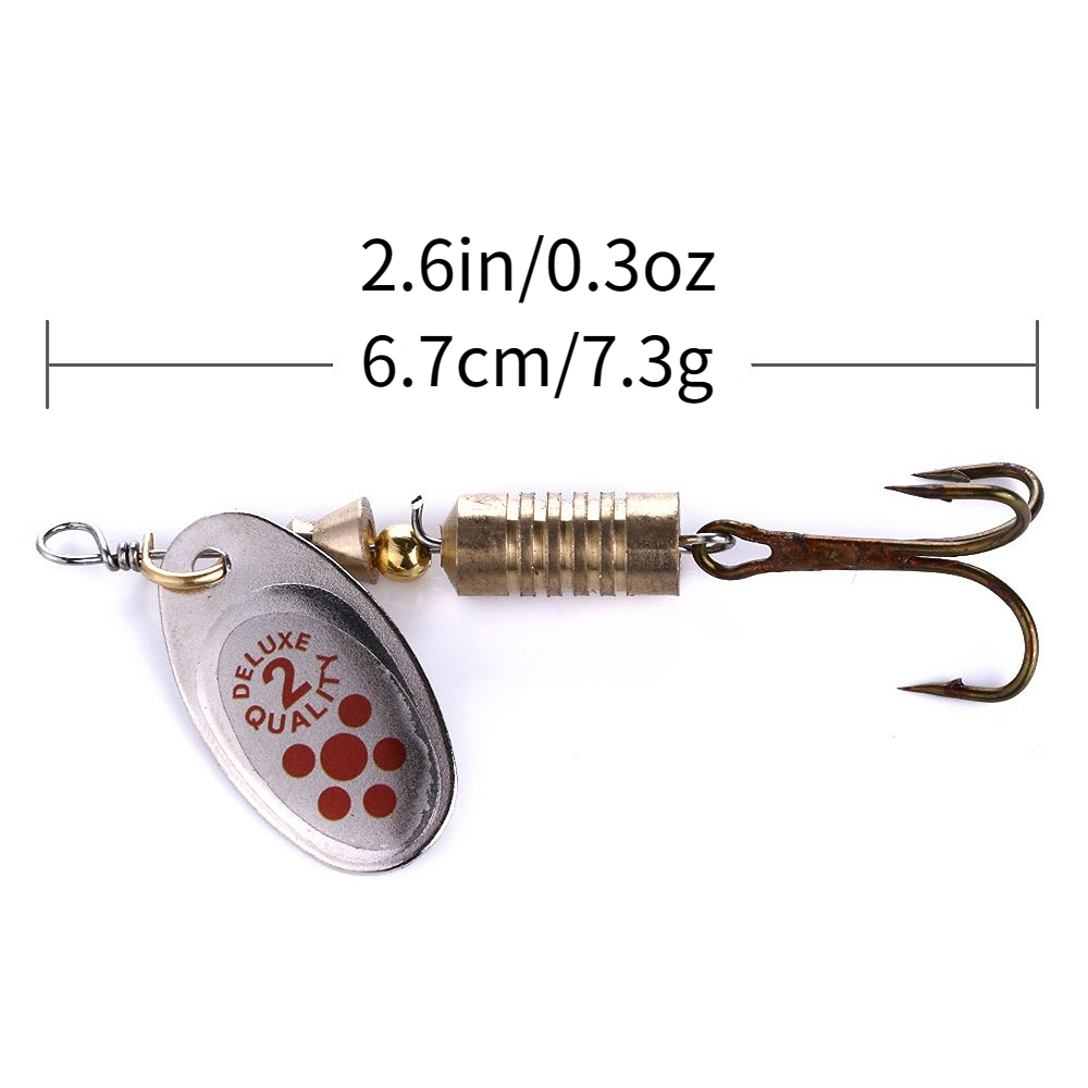 10pcs/lot fishing spoon baits spinner lure 3g-7g fishing wobbler