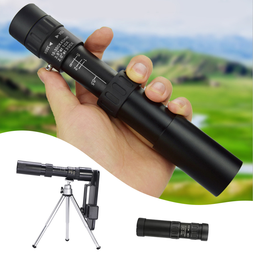 JYCTD 10-30x42 Monocular Telescope, HD Zoom BAK4 Prism FMC Lens