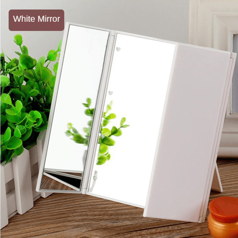 LED Lighted Folding Makeup Mirror Vanity Pocket Mirror With