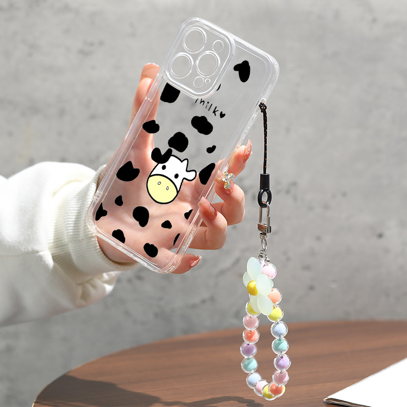 dairy cattle pattern print silicone protective phone case Temu