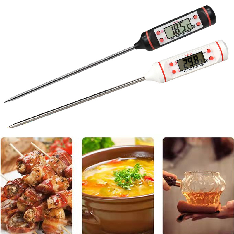 Electronic Digital LCD Food Thermometer Probe BBQ Meat Water