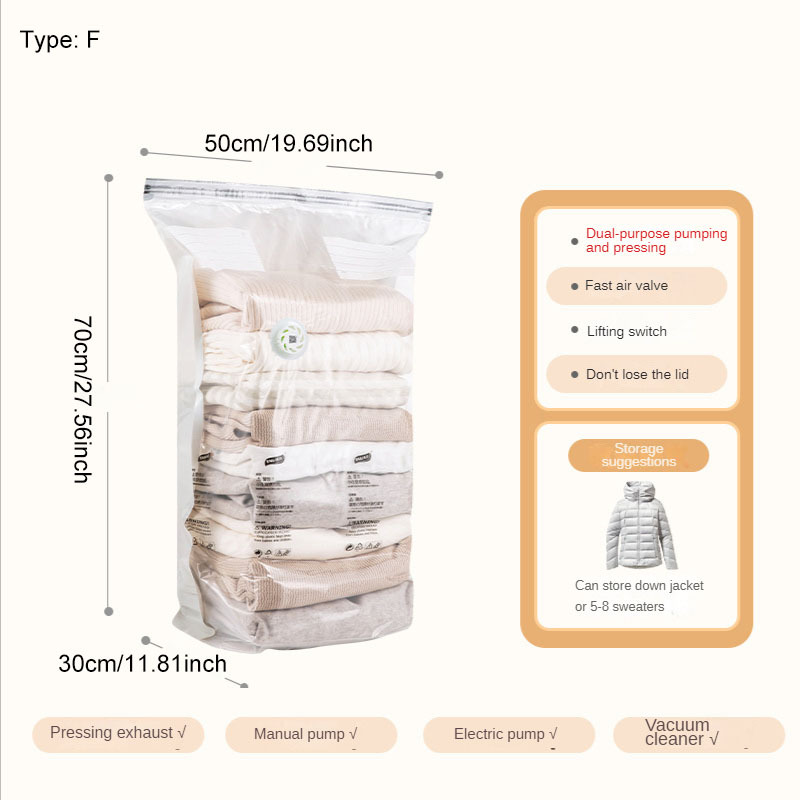 Vacuum Compression Bag Roll up Space Saver Bags Clothes - Temu