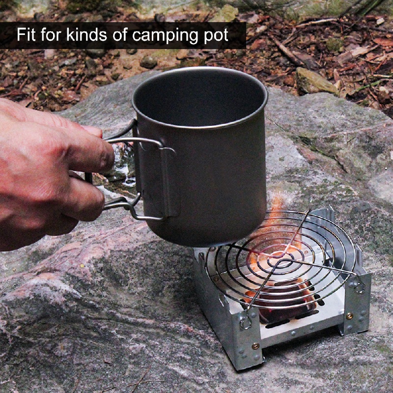 Estufa de camping portátil de butano para campamento, equipo de cocina de  un solo quemador para exteriores, camping, picnic, senderismo, pesca
