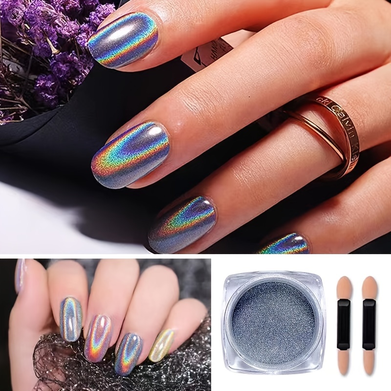 Metallic Holographic Nail Glitter Powder Unleash Your - Temu