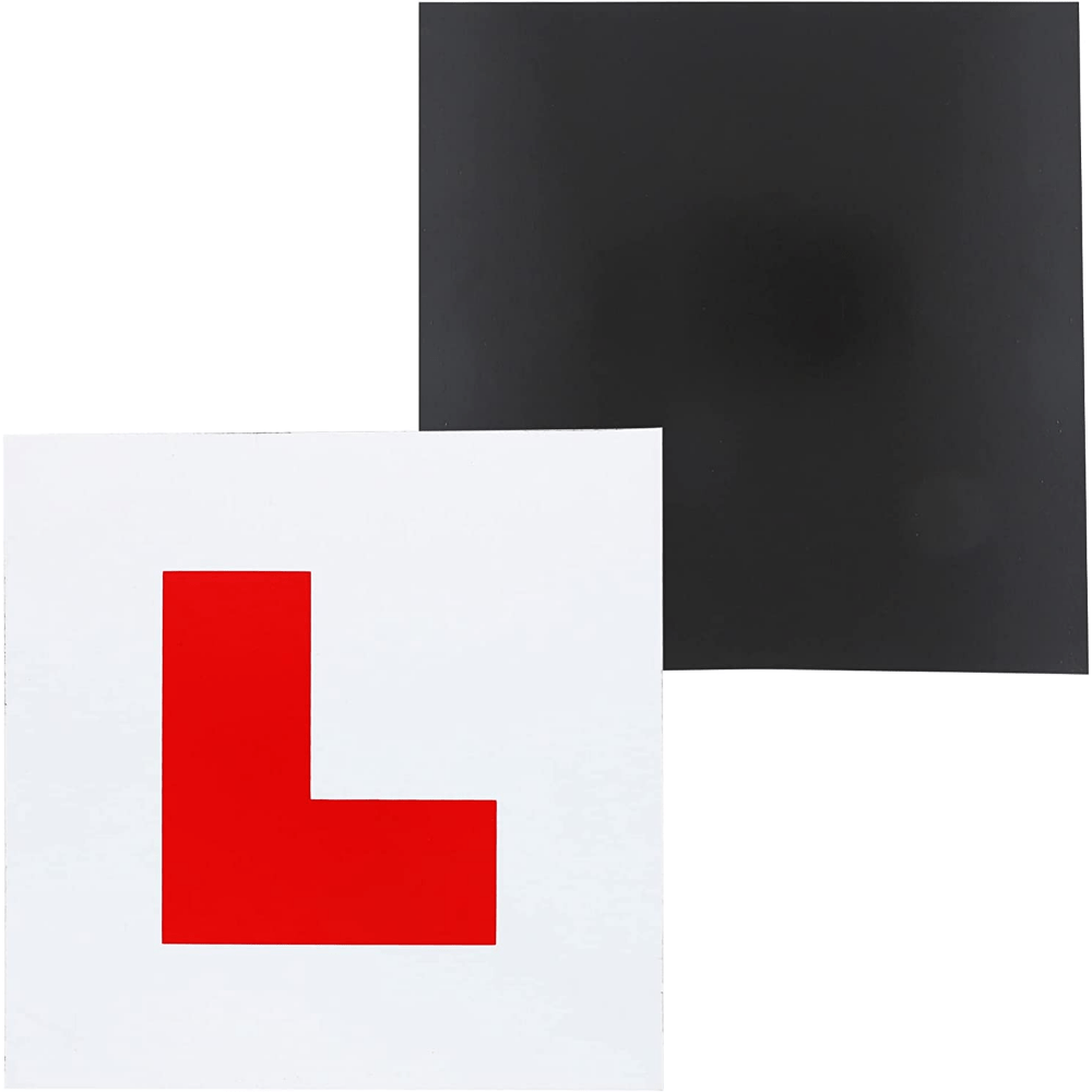 2er-Pack Vollmagnetische Auto-L-Platten, Rot, L-Platte Für Neue Fahrer,  Magnetische, Extra Dicke, Starke Lernplatten