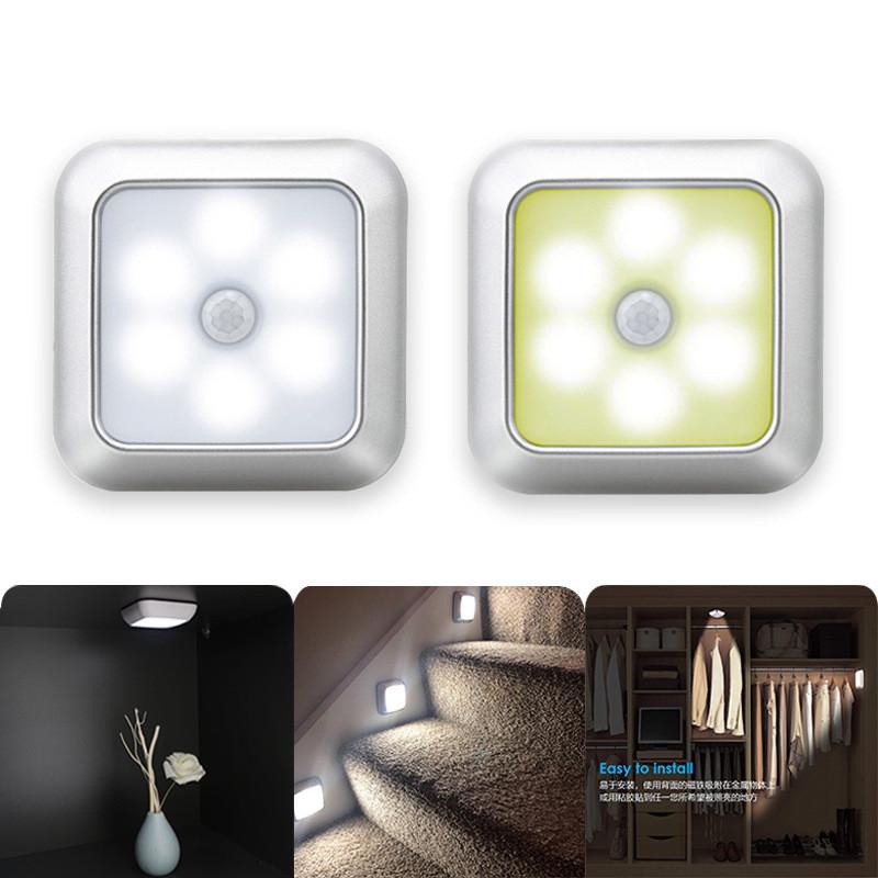 Lampe Détecteur de Mouvement, LED Detecteur Mouvement, Lampe de Placard,  Alimenté par Batterie (Non Inclus), pour