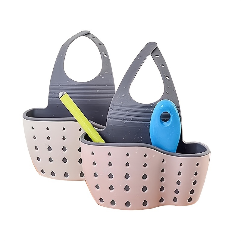 1pc Kitchen Organizer, Adjustable Snap Sink Sponge Holder, Kitchen Hanging  Drain Basket, Kitchen Gadget