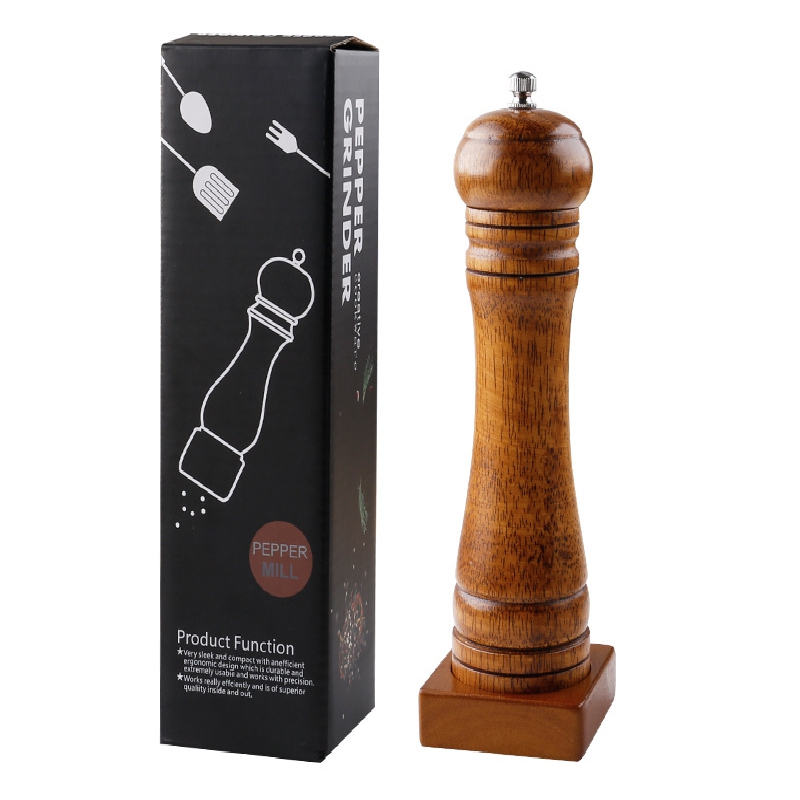 Konco Wood Pepper Grinder,Salt and Pepper Mill with Strong Adjustable  Ceramic Mill Hand Shaker Spice Grinders Kitchen Tool